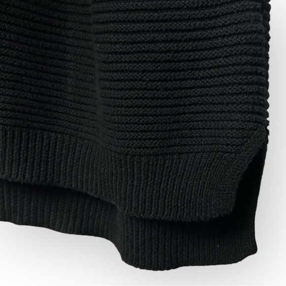 Kenneth Cole Black Cowl Neck Ribbed Sweater L - Picture 5 of 6